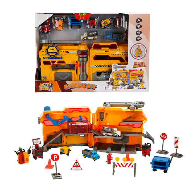 Maxx Wheels Sesli ve Işıklı Garaj Seti - İnşaat Garajı