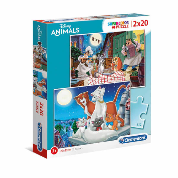 2 x 20 Parça Puzzle : Disney Animal Friends