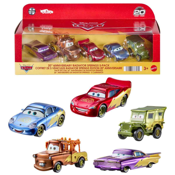 Disney ve Pixar Cars 20. Yıl Dönümü Kutlama Yarışı Radyatör Kasabası 5'li Paket Jmj85