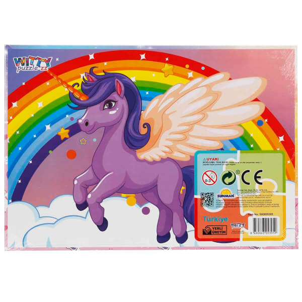 35 Parça Puzzle: Kanatlı Unicorn