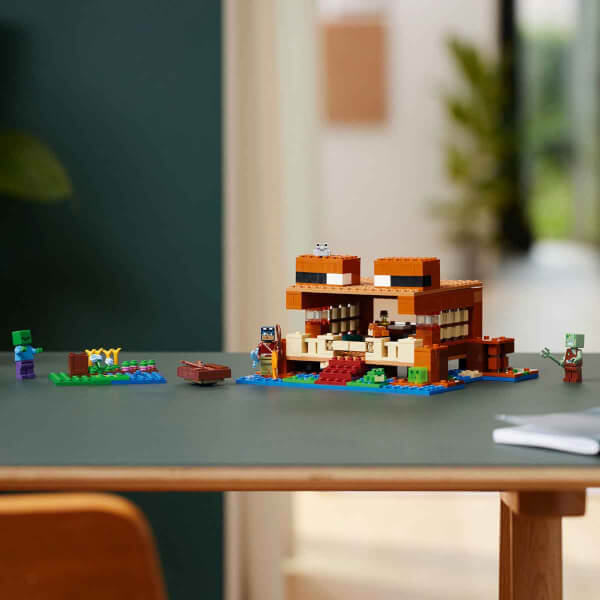 LEGO® Minecraft® Kurbağa Evi 21256 - 8 Yaş ve Üzeri Macera Oyunları Yedi Çocuk İçin Yaratıcı Oyuncak Yapım Seti (400 Parça)