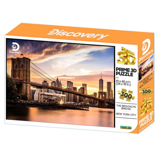 Prime 3D 300 Parça 3D Puzzle: Discovery Brooklyn Köprüsü