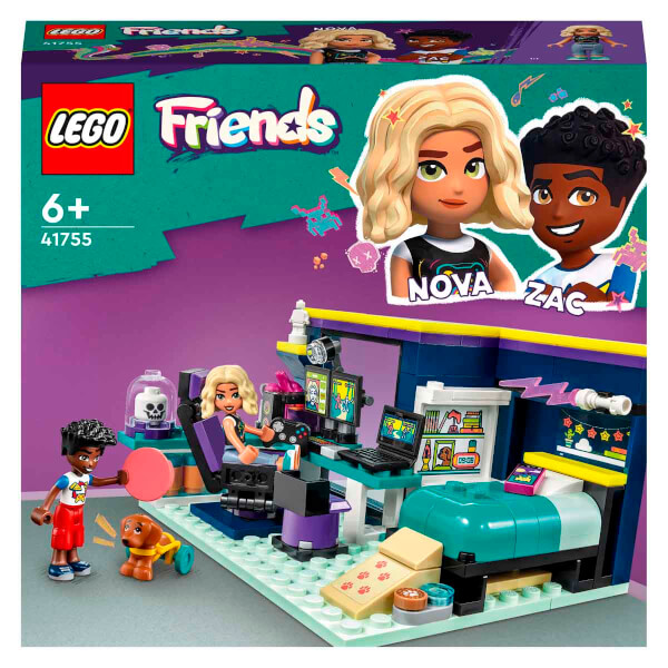 LEGO Friends Nova'nın Odası 41755 - 6 Yaş ve Üzeri Çocuklar için 2 Mini Bebek (Nova ve Zac) İçeren Yaratıcı Oyuncak Yapım Seti (179 Parça)