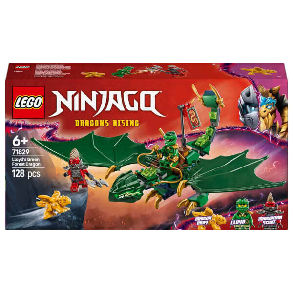 LEGO NINJAGO Lloyd’un Yeşil Orman Ejderhası 71829 - 6 Yaş ve Üzeri Çocuklar için 2 Minifigürlü Yaratıcı Oyuncak Yapım Seti (128 Parça)