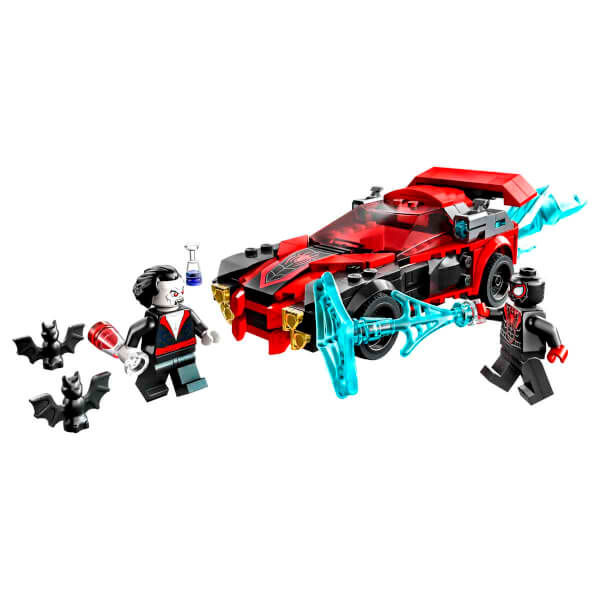 LEGO® Marvel Miles Morales Morbius’a Karşı 76244 - 7 Yaş ve Üzeri için Minifigür ve Araba İçeren Örümcek Adamlı Oyuncak Yapım Seti (220 Parça)