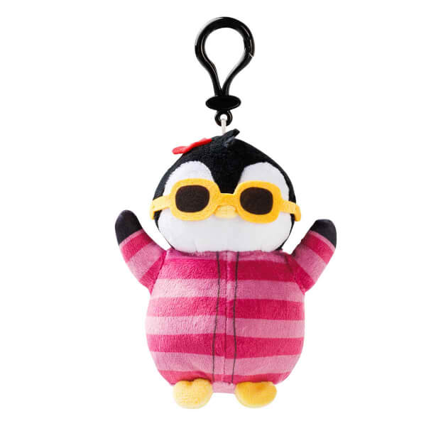 Pudgy Penguins Anahtarlık Klipsi - Sarı Gözlüklü Floral Frida