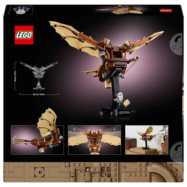 LEGO Icons Leonardo da Vinci’nin Uçan Makinesi 10363 - Tarih Seven Yetişkinler için Dekoratif Model Yapım Seti (493 Parça)