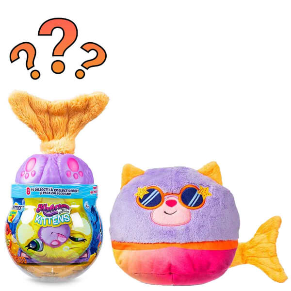 Misfittens Kittens Merkitties Sürpriz Peluş S2 - Mor Kapak-Turuncu Kuyruk