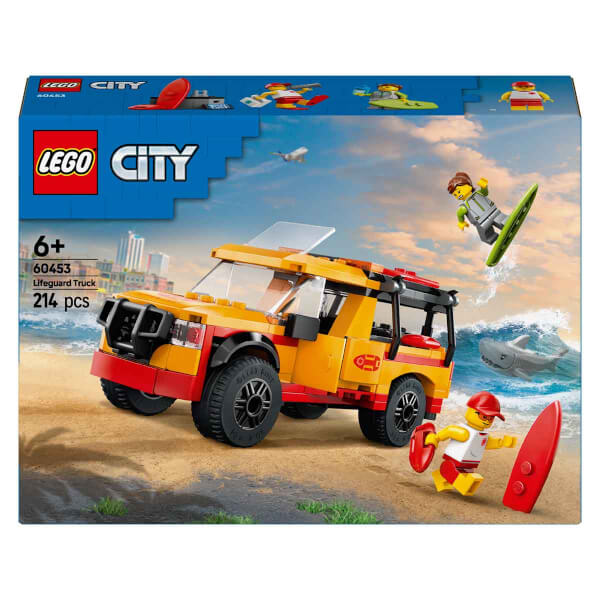 LEGO City Cankurtaran Kamyoneti 60453 - 6 Yaş ve Üzeri Çocuklar için 2 Minifigür ve Köpek Balığı Figürü İçeren Yaratıcı Oyuncak Yapım Seti (214 Parça)