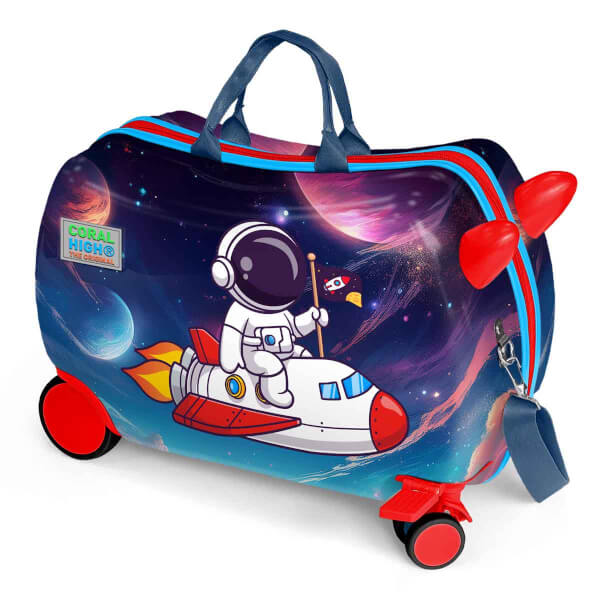 Coral High Astronot Desenli Otur-Çek Valiz