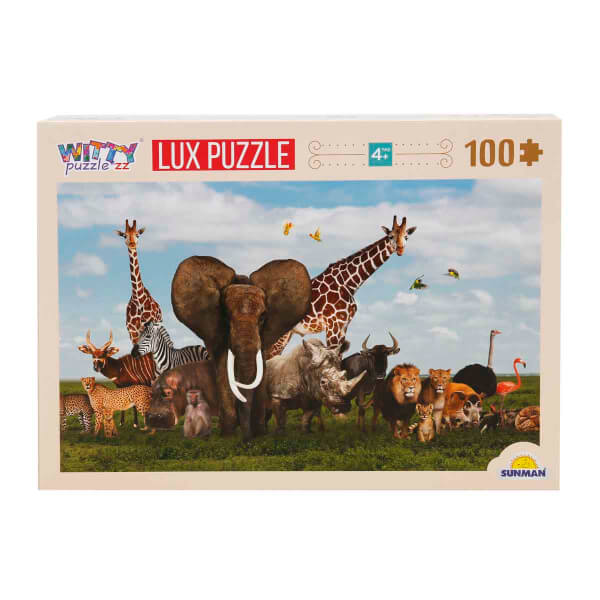 100 Parça Puzzle: Safari Hayvanları