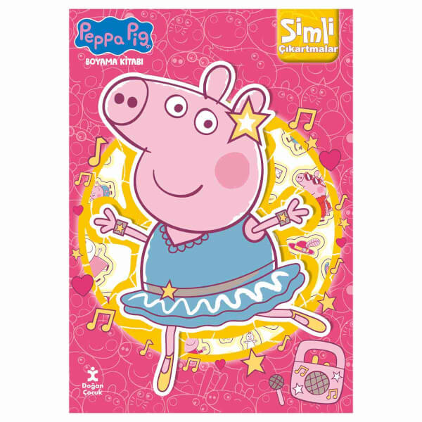 Peppa Pig - Simli Çıkartmalı Boyama Kitabı