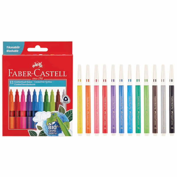 Faber-Castell Yıkanabilir Comfort Keçeli Kalem 12’li