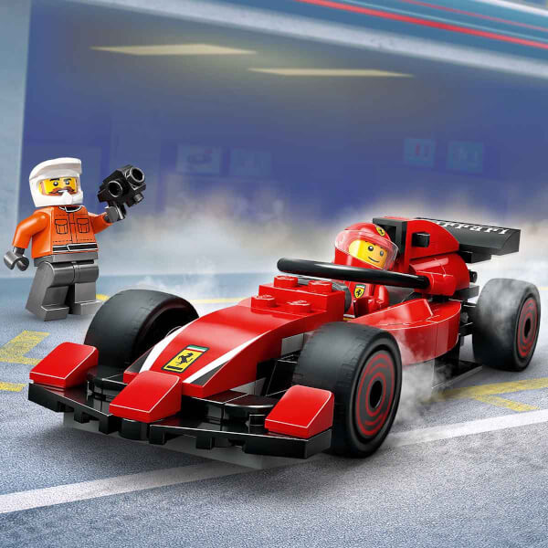LEGO City Ferrari Arabalı F1 Pit Stop ve Pit Ekibi 60443 - 6 Yaş ve Üzeri Çocuklar için Yarış Arabası İçeren Yaratıcı Oyuncak Yapım Seti (322 Parça)