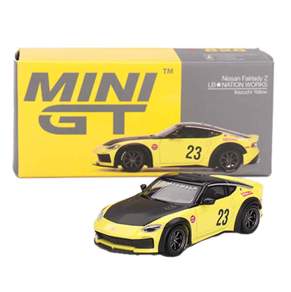 MINI GT No.5 LB★Works Nissan GT-R 1/64 1:64 Mini Gt Nissan Z LB NATION WORKS Ikazuchi Yellow Diecast