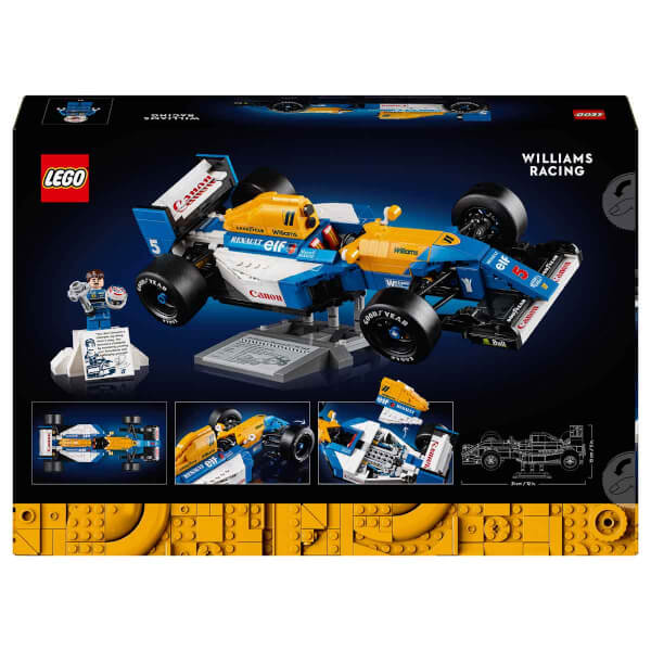LEGO Icons Williams Racing FW14B ve Nigel Mansell 10353 - Yetişkinler için Koleksiyonluk Yaratıcı Model Yapım Seti (799 Parça)