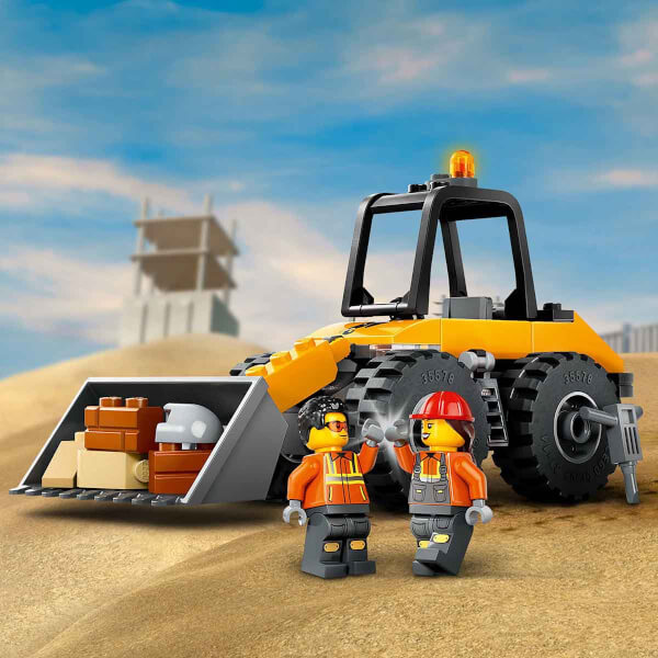 LEGO Sarı Tekerlekli İnşaat Yükleyicisi 60450 - 4 Yaş ve Üzeri Çocuklar için Yaratıcı İnşaat Aracı İçeren Oyuncak Yapım Seti (81 Parça)