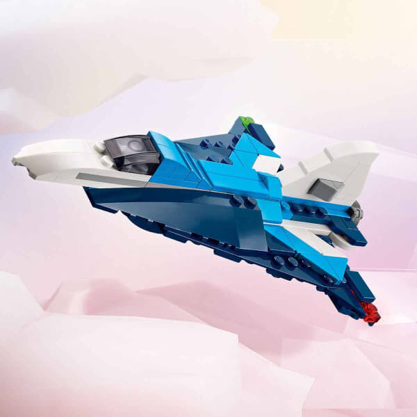 LEGO Creator 3’ü 1 Arada Uçak: Yarış Uçağı 31160 - 7 Yaş ve Üzeri Çocuklar için Jet veya Helikoptere Dönüşebilen Yaratıcı Oyuncak Yapım Seti (178 Parça)