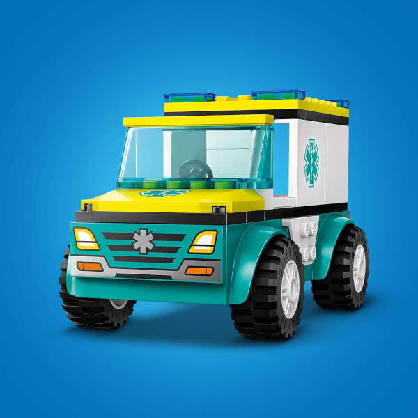 LEGO® City Acil Ambulansı ve Snowboardcu 60403 - 4 Yaş ve Üzeri İçin Minifigür İçeren Yaratıcı Oyuncak Yapım Seti (79 Parça)