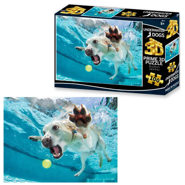 Prime 3D 100 Parça 3D Puzzle: Su Altında Köpek 
