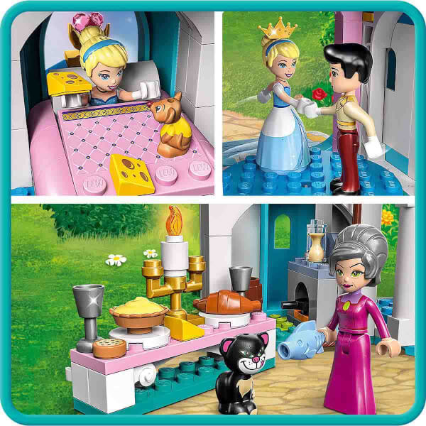 LEGO® ǀ Disney Princess Sindirella ve Yakışıklı Prens’in Şatosu 43206 - 5 Yaş ve Üzeri Hayal Gücü Geniş Çocuklar için Oyuncak Yapım Seti (365 Parça)