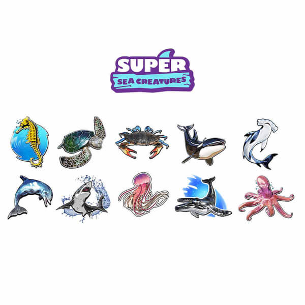 Super Sea Creatures AR Uyumlu Geçici Dövme Seti