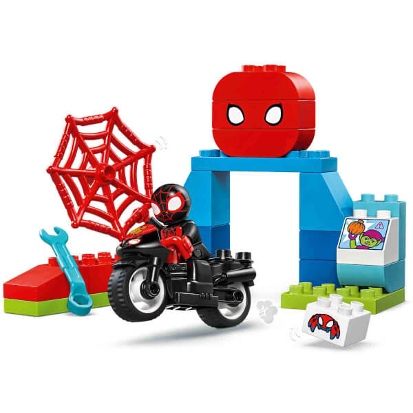 LEGO DUPLO Marvel Spin’in Motosiklet Macerası 10424 -2 Yaş ve Üzeri Çocuklar İçin Örümcek Adam Figürü İçeren Eğitici Oyuncak Yapım Seti (24 Parça)