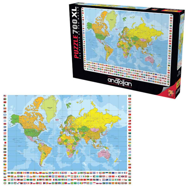 700 Parça XL Puzzle: Dünya Siyasi Haritası