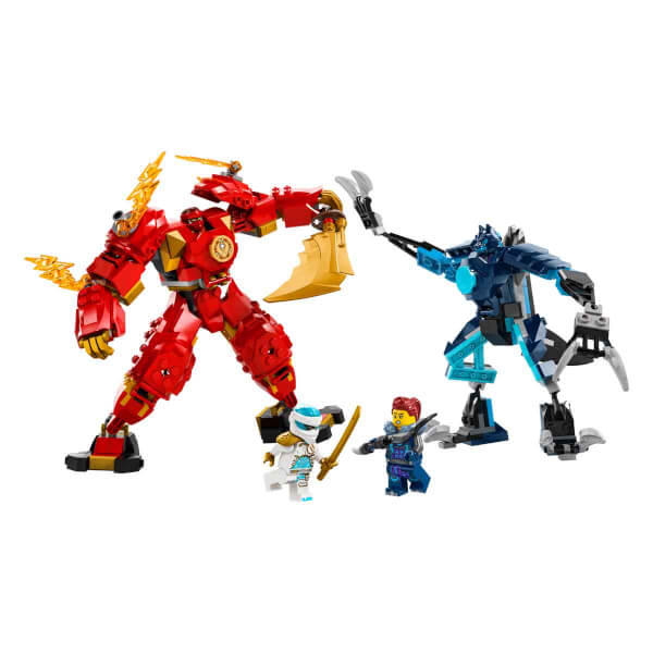 LEGO® NINJAGO® Kai'nin Ateş Elementi Robotu 71808 - 7 Yaş ve Üzeri Çocuklar için Ninja Figürü İçeren Yaratıcı Oyuncak Yapım Seti (322 Parça)