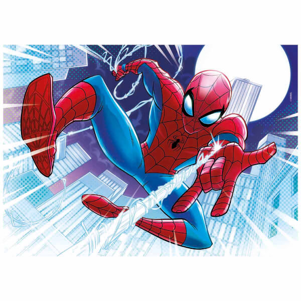 104 Parça Karanlıkta Parlayan Puzzle: Marvel Spiderman Supercolor