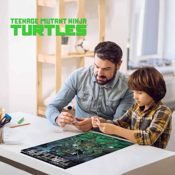 300 Parça 3D Puzzle Metal Kutu: Ninja Turtles