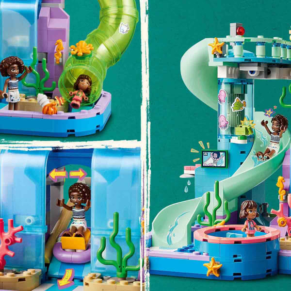 LEGO Friends Heartlake City Su Parkı 42630 - 8 Yaş ve Üzeri Çocuklar için Leo, Aliya ve Sara Minifigürü İçeren Yaratıcı Oyuncak Yapım Seti (814 Parça)