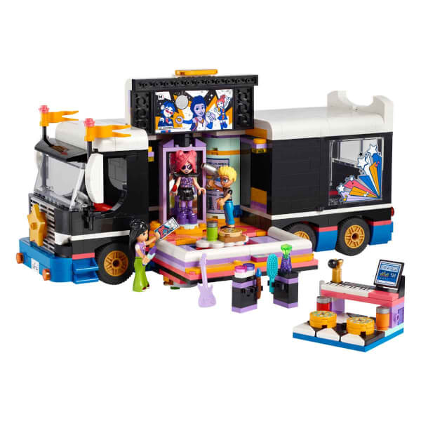 LEGO® Friends Pop Star Müzik Turne Otobüsü 42619 - 8 Yaş ve Üzeri Çocuklar için Yaratıcı Oyuncak Yapım Seti (845 Parça)