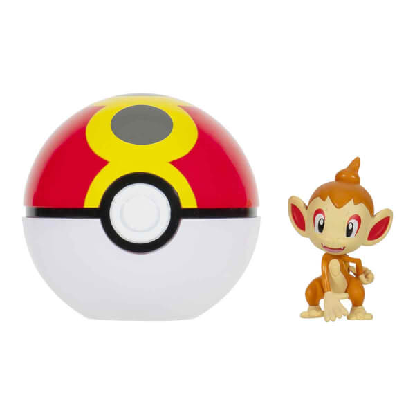 Pokemon Clip ‘N’ Go Poke Topu ve Figür Seti POK/95057-E - Chimchar Ve Repeat Ball