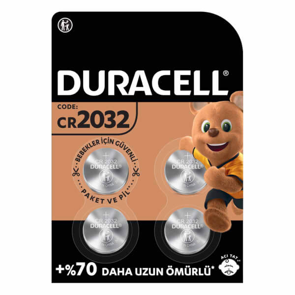 Duracell Düğme Pil 2032 4'lü