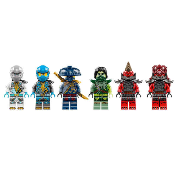 LEGO NINJAGO Ejderinsan Fırtına Köyü 71841 - 7 Yaş ve Üzeri Çocuklar için Savaş Arenası, 6 Ninja Minifigürü ve Topaç İçeren Yaratıcı Oyuncak Yapım Seti (305 Parça)