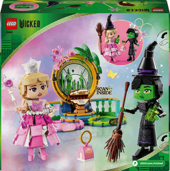 LEGO Wicked Elphaba ve Glinda Figürleri 75682 - 10 Yaş ve Üzeri Çocuklar için Fantastik Oyuncak Yapım Seti (558 Parça)