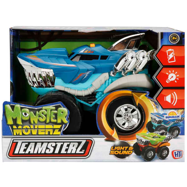 Teamsterz Monster Moverz Robo Shark Sesli ve Işıklı Motorize Köpek Balığı Araba 24 cm.