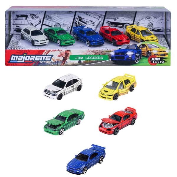 1:64 Majorette Japan Series JDM Legends 5’li Paket
