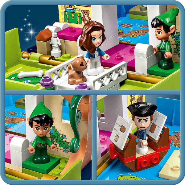 LEGO® | Disney Peter Pan ve Wendy'nin Hikaye Kitabı Macerası 43220 - 5 Yaş ve Üzeri Çocuklar için Yaratıcı Oyuncak Yapım Seti (111 Parça)