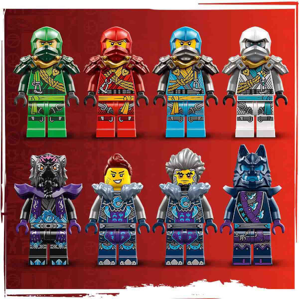 LEGO NINJAGO Kurt Maskesi Gölge Dövüş Okulu 71813 - 9 Yaş ve Üzeri Çocuklar için 8 Ninja Minifigürü İçeren Yaratıcı Oyuncak Yapım Seti (1190 Parça)