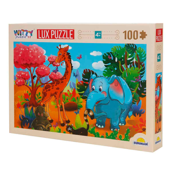 100 Parça Puzzle: Sevimli Afrika Hayvanları