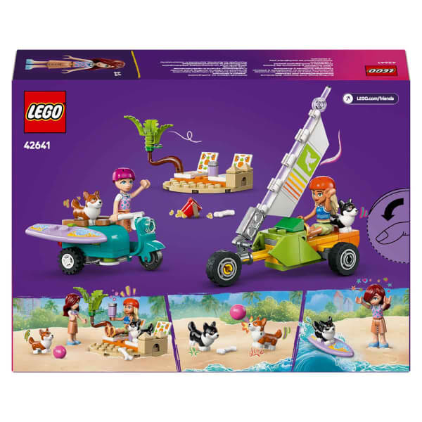 LEGO Friends Sörfçü Köpekler ve Scooter Macerası 42641 - 6 Yaş ve Üzeri Çocuklar için Mini Bebek İçeren Yaratıcı Oyuncak Yapım Seti (113 Parça)