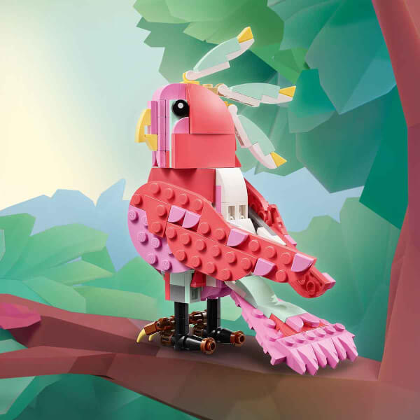 LEGO Creator 3’ü 1 Arada Vahşi Hayvanlar: Pembe Flamingo 31170 - 8 Yaş ve Üzeri Çocuklar için Kakadu Papağanı veya Aksolotl’a Dönüşebilen Yaratıcı Oyuncak Yapım Seti (288)