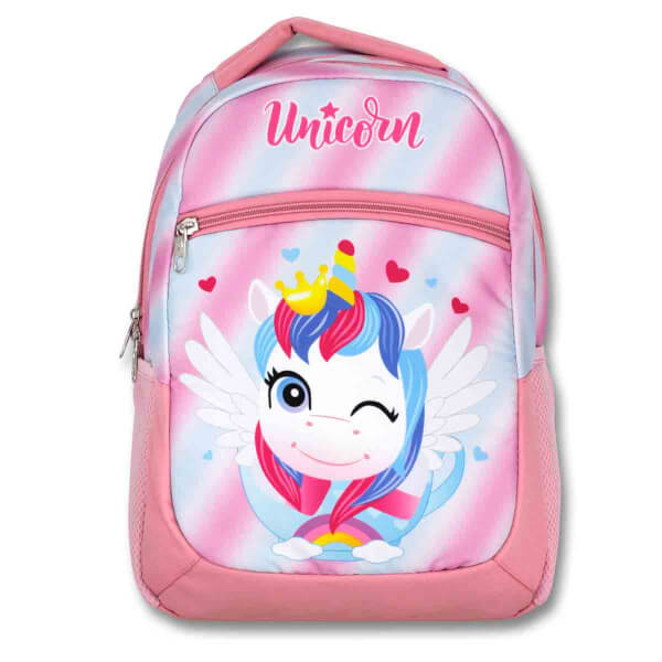 Unicorn Desenli Pembe Okul Çantası 3028