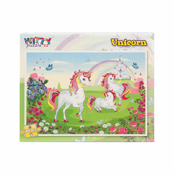  100 Parça Puzzle: Sevimli Unicornlar