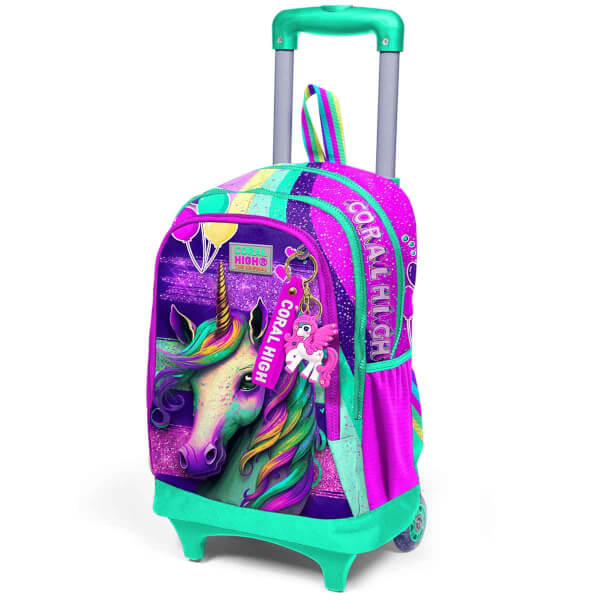 Coral High Unicorn Işıklı Tekerlekli Çekçekli Okul Çantası 23958