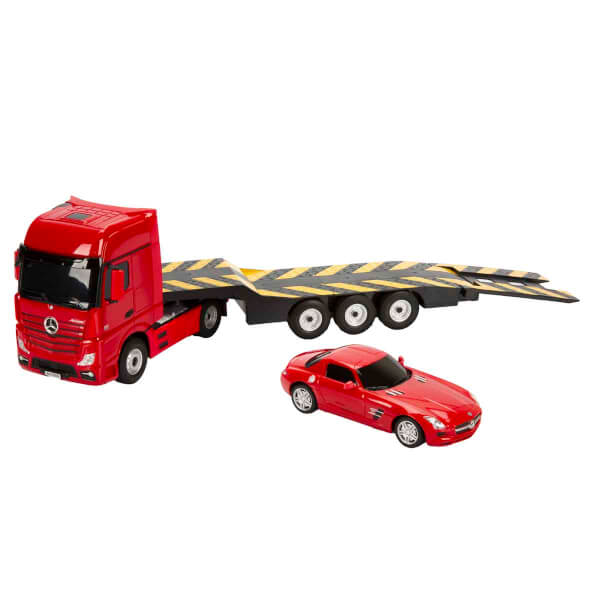 1:26 Mercedes-Benz Actors ve Mercedes-AMG GT USB Şarjlı Uzaktan Kumandalı 2’li Araba Seti - Kırmızı Tır-Kırmızı Mercedes Benz Sls Amg Araba