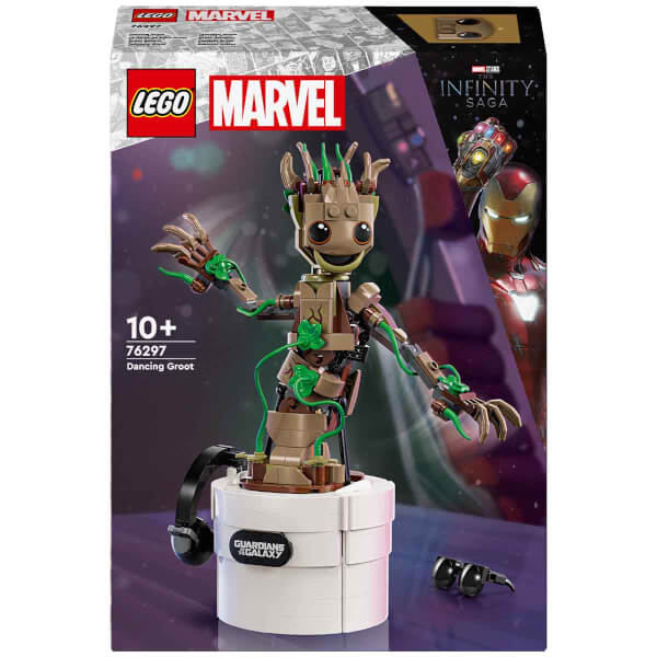 LEGO Marvel Dans Eden Groot 76297 – 10 Yaş ve Üzeri Süper Kahraman Severler İçin Hareketli Galaksinin Koruyucuları Karakteri İçeren Yaratıcı Oyuncak Model Yapım Seti (459 Parça)