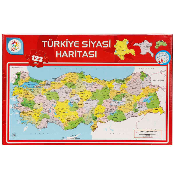123 Parça Puzzle: Türkiye Siyasi Haritası